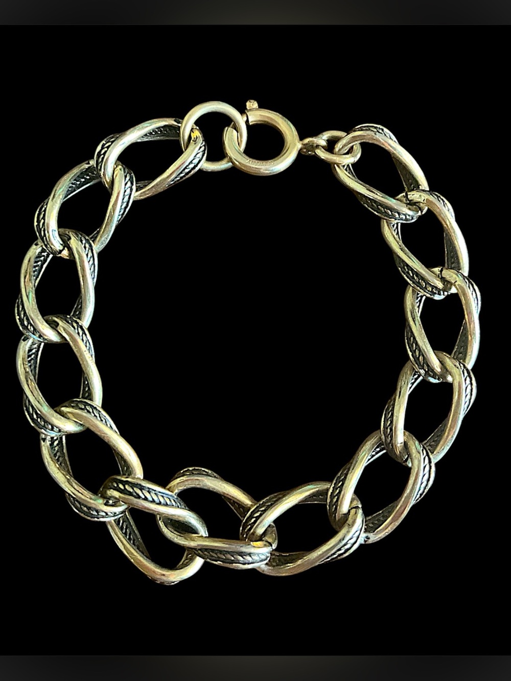 Signed Germany Chain Link Gold Tone Bracelet 7.25”